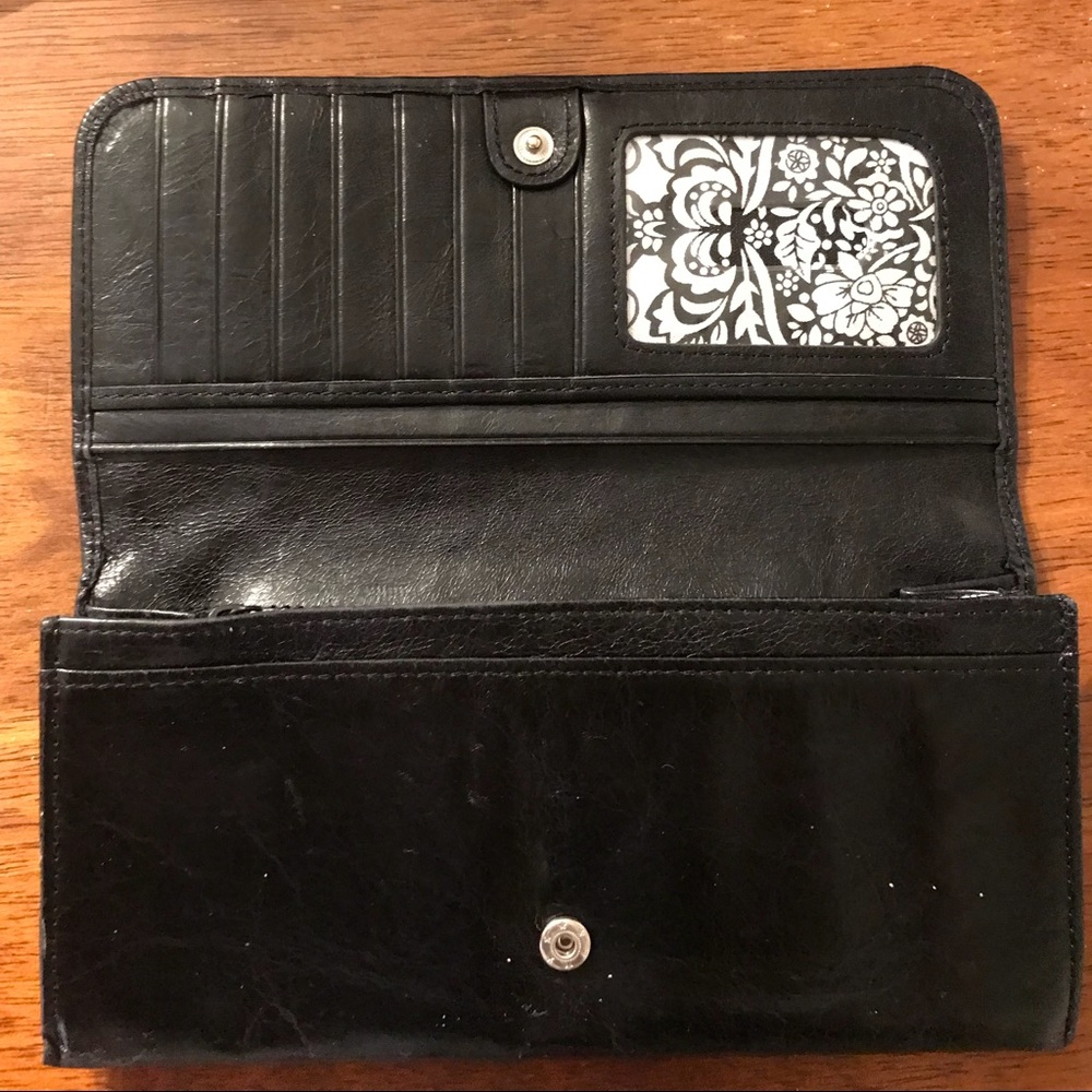 Hobo original black leather wallet